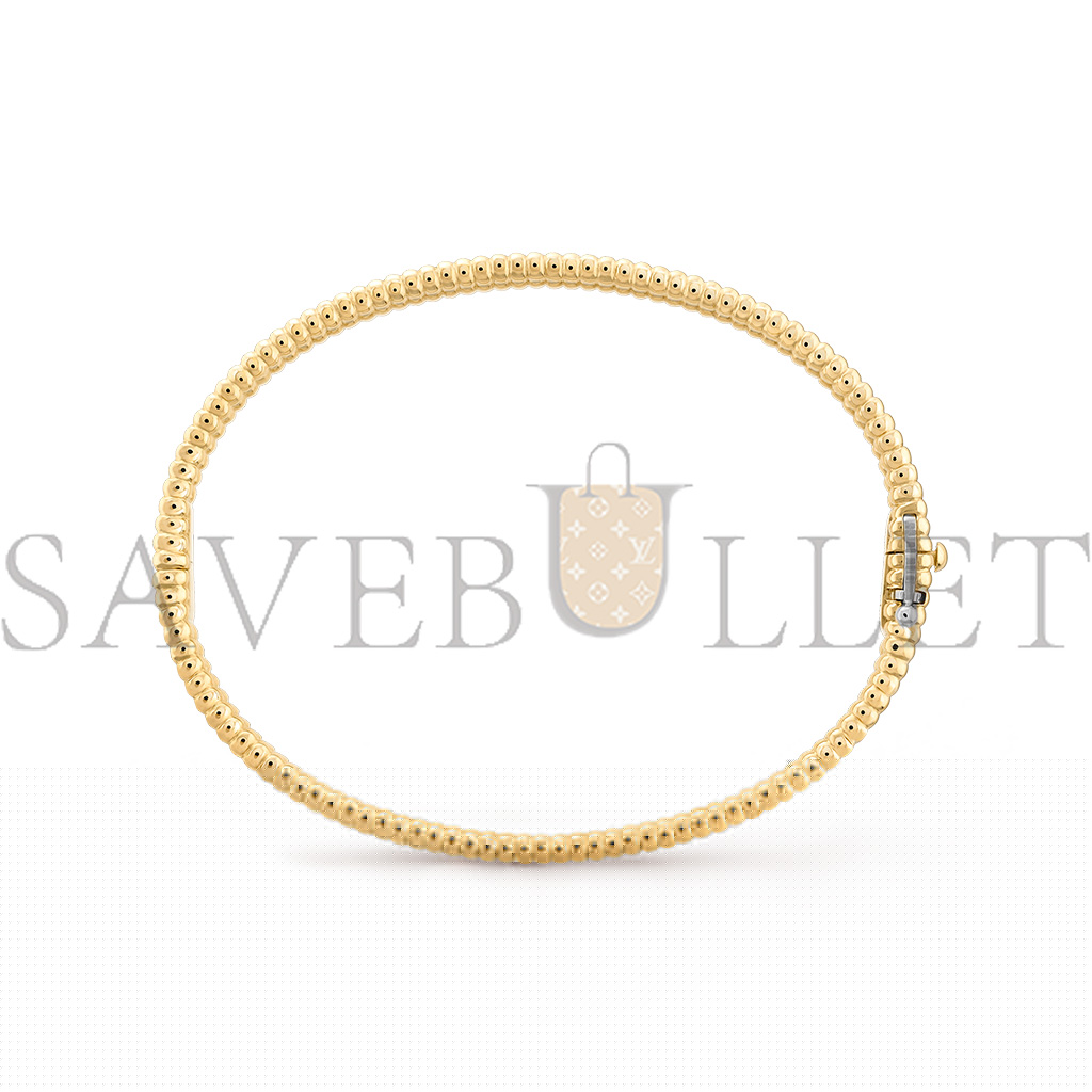 VAN CLEEF ARPELS PERLÉE DIAMONDS BRACELET, 1 ROW, MEDIUM MODEL - YELLOW GOLD, DIAMOND  VCARP27B00